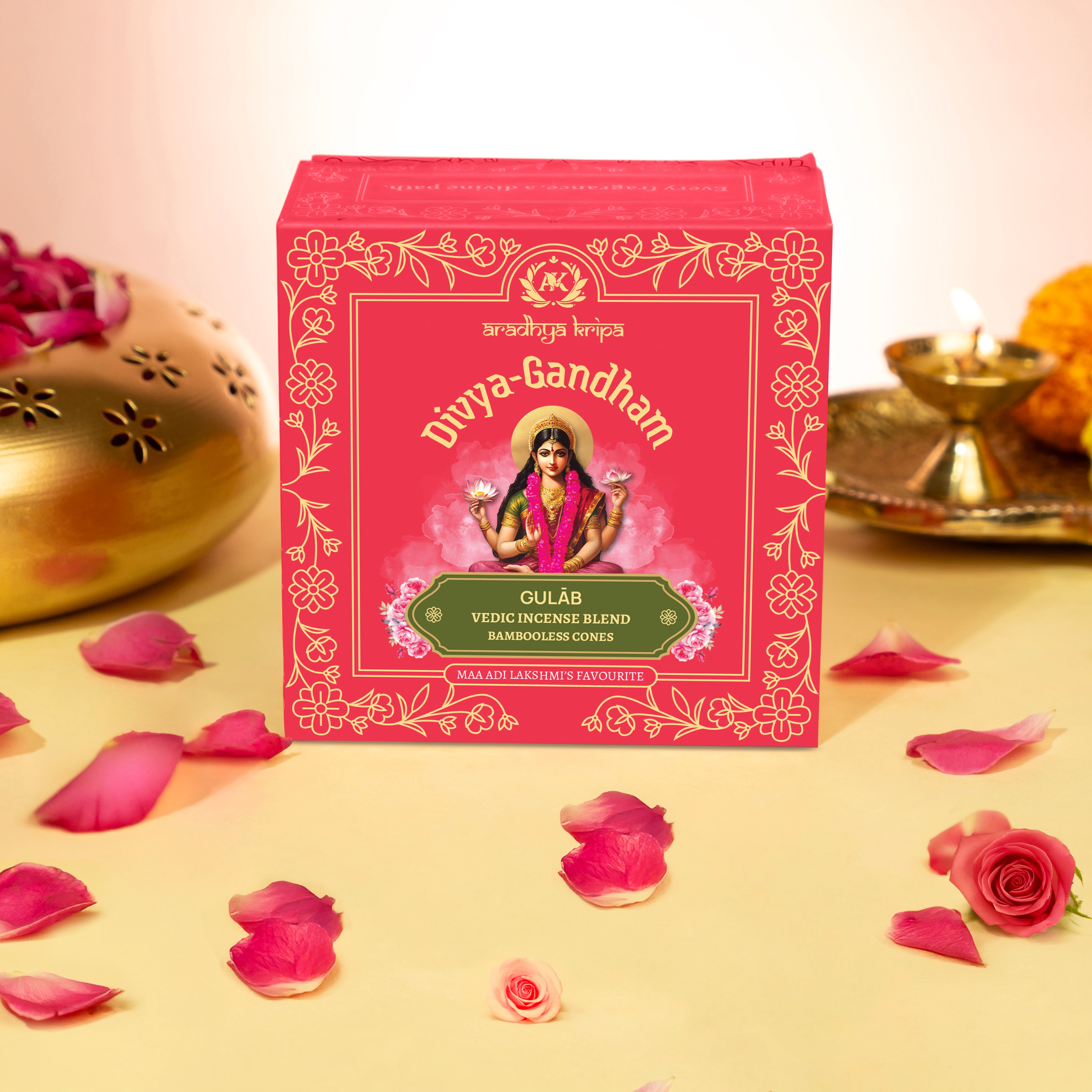 Vedic Incense (Dhoop) Cones -  Gulab | Rose