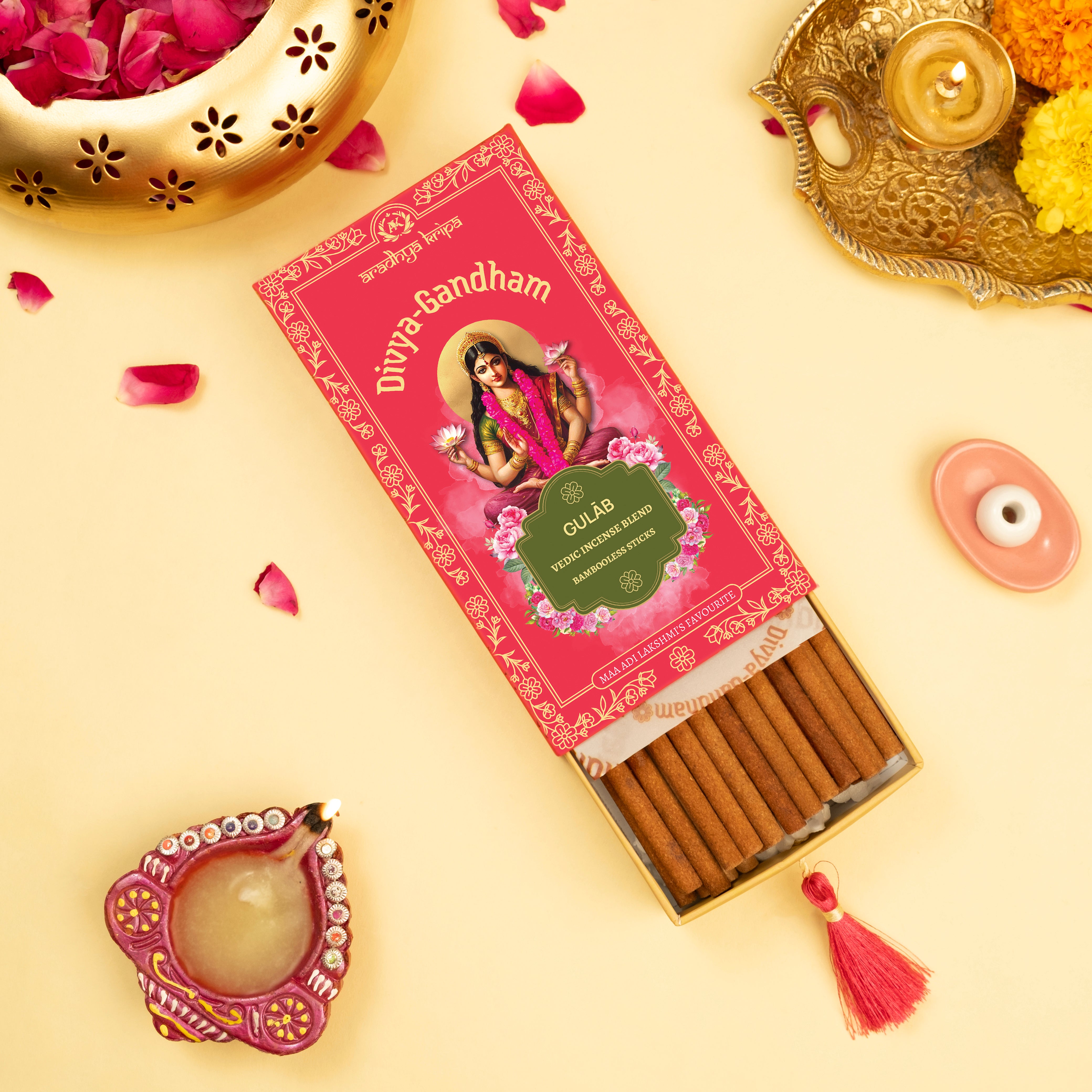 Vedic Incense (Dhoop) Sticks -  Gulab | Rose