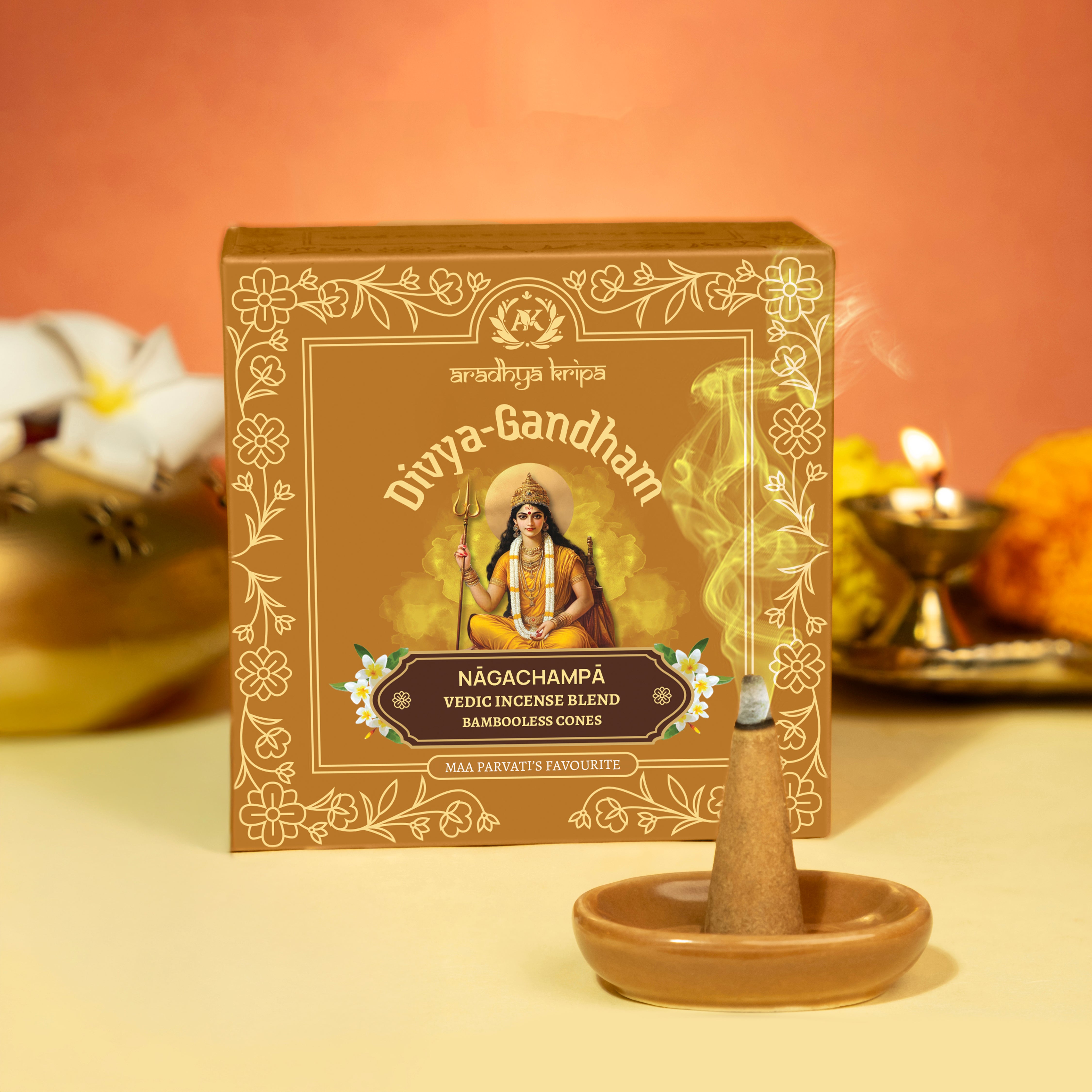 Vedic Incense (Dhoop) Cones -  Naga Champa