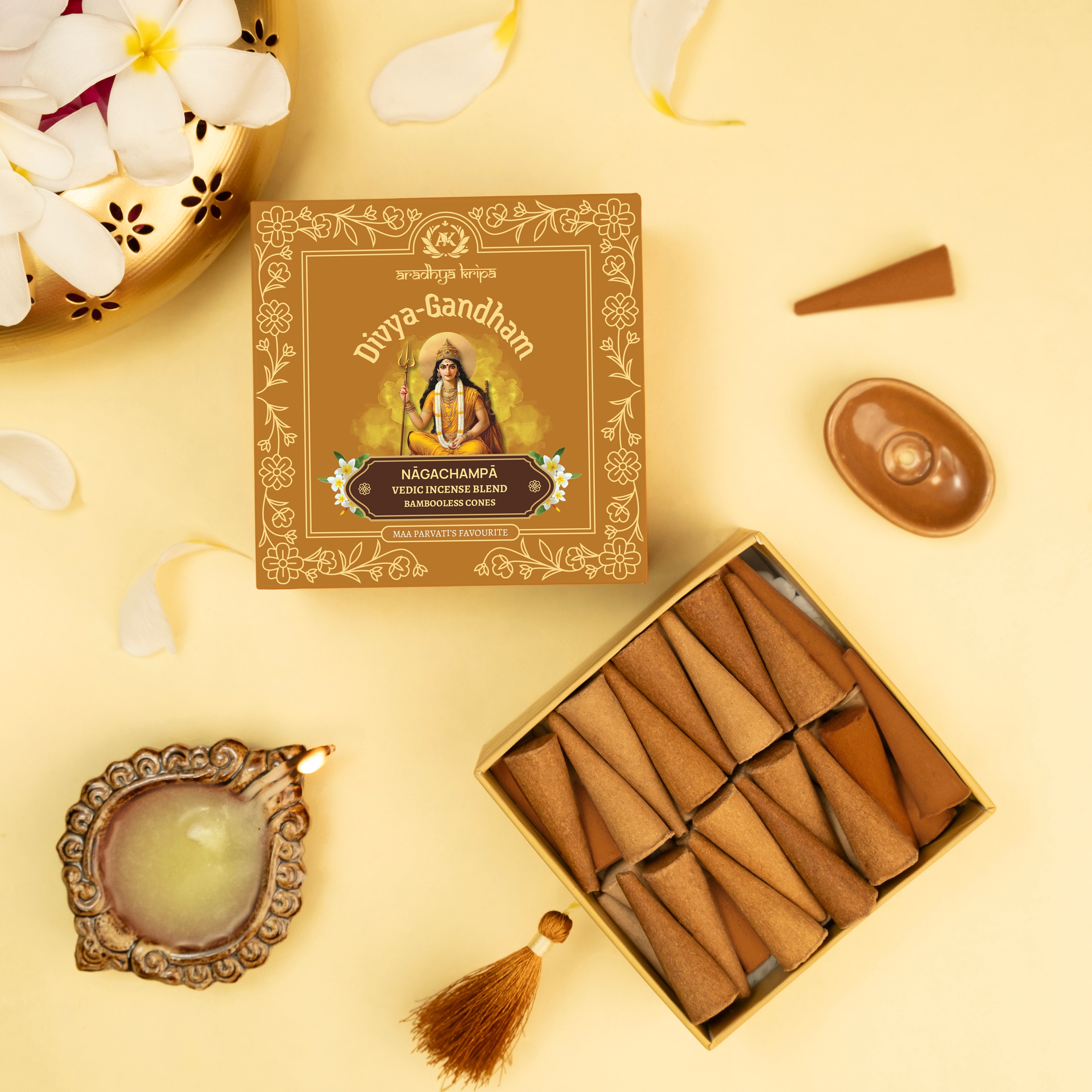 Vedic Incense (Dhoop) Cones -  Naga Champa