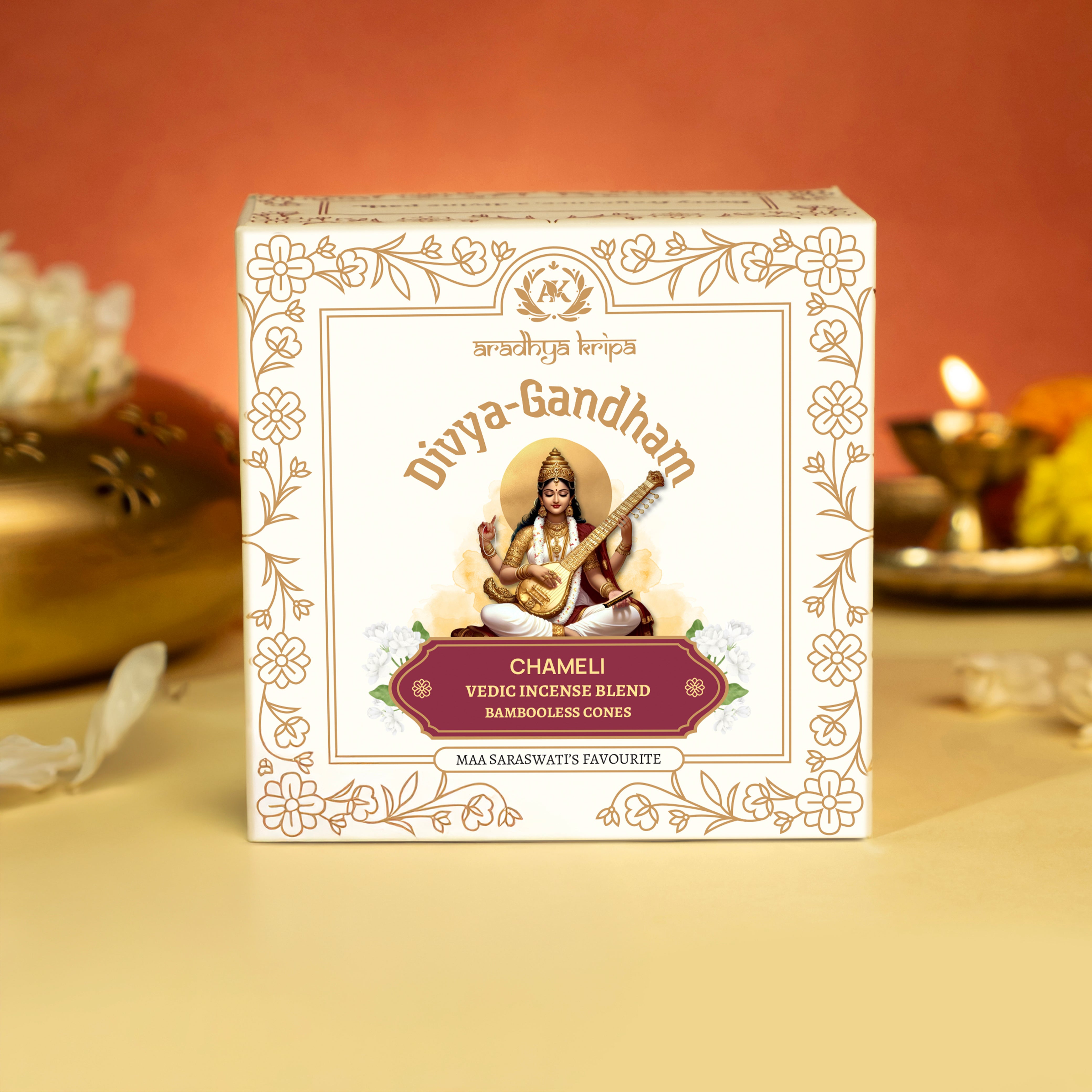 Vedic Incense (Dhoop) Cones -  Chameli | Jasmine