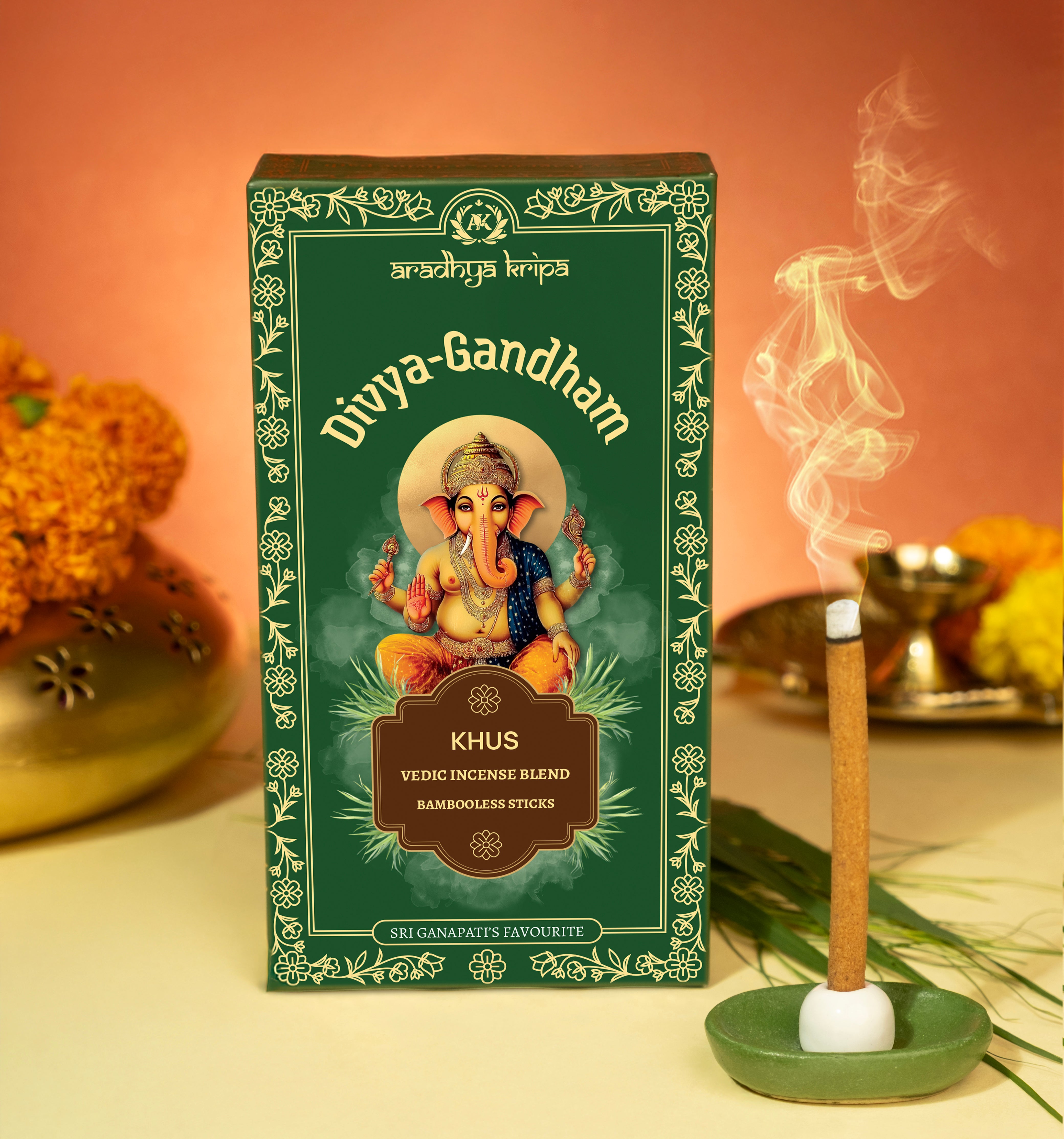 Vedic Incense (Dhoop) Sticks -  Khus | Vetiver