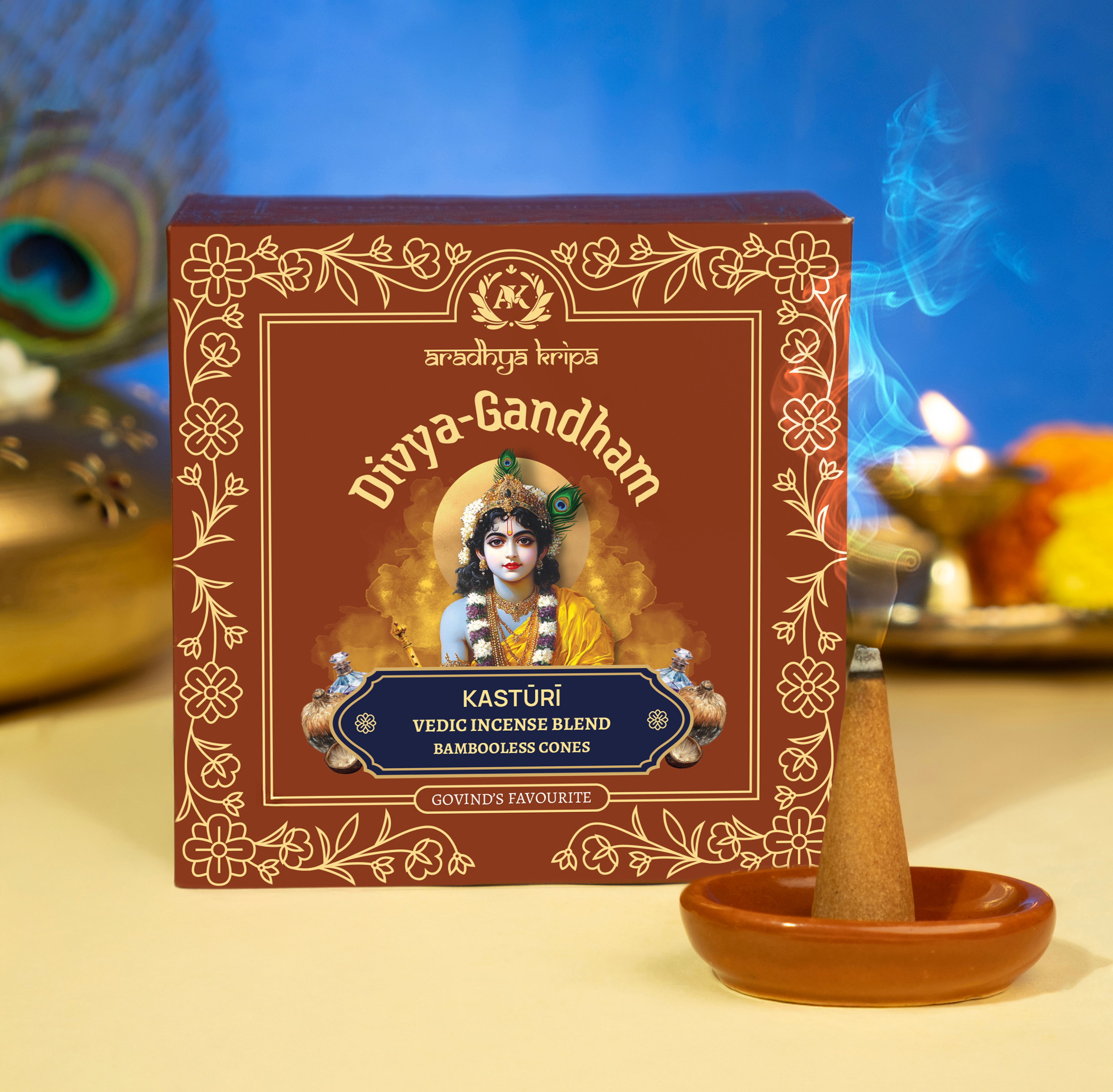 Vedic Incense (Dhoop) Cones -  Kasturi | Musk