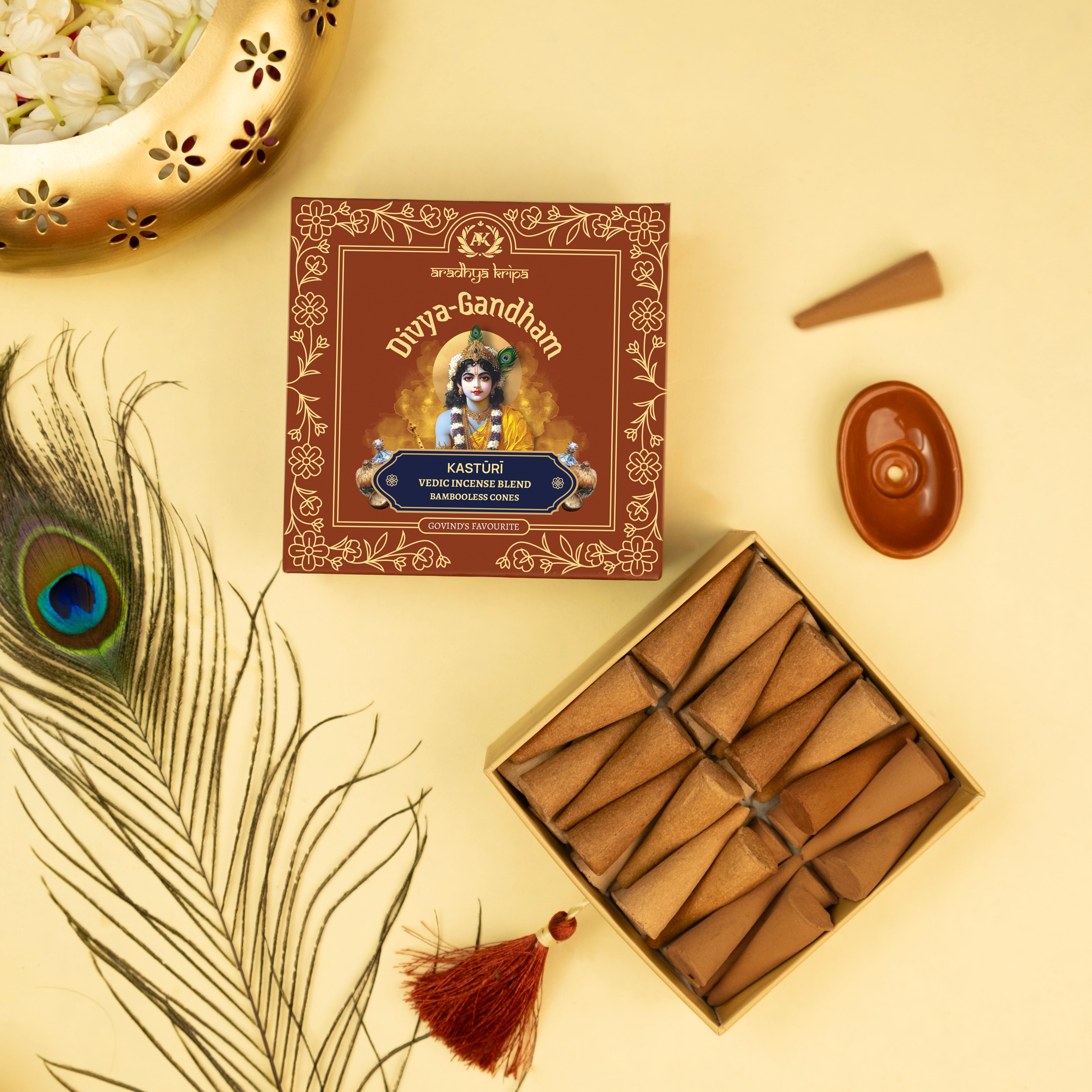 Vedic Incense (Dhoop) Cones -  Kasturi | Musk