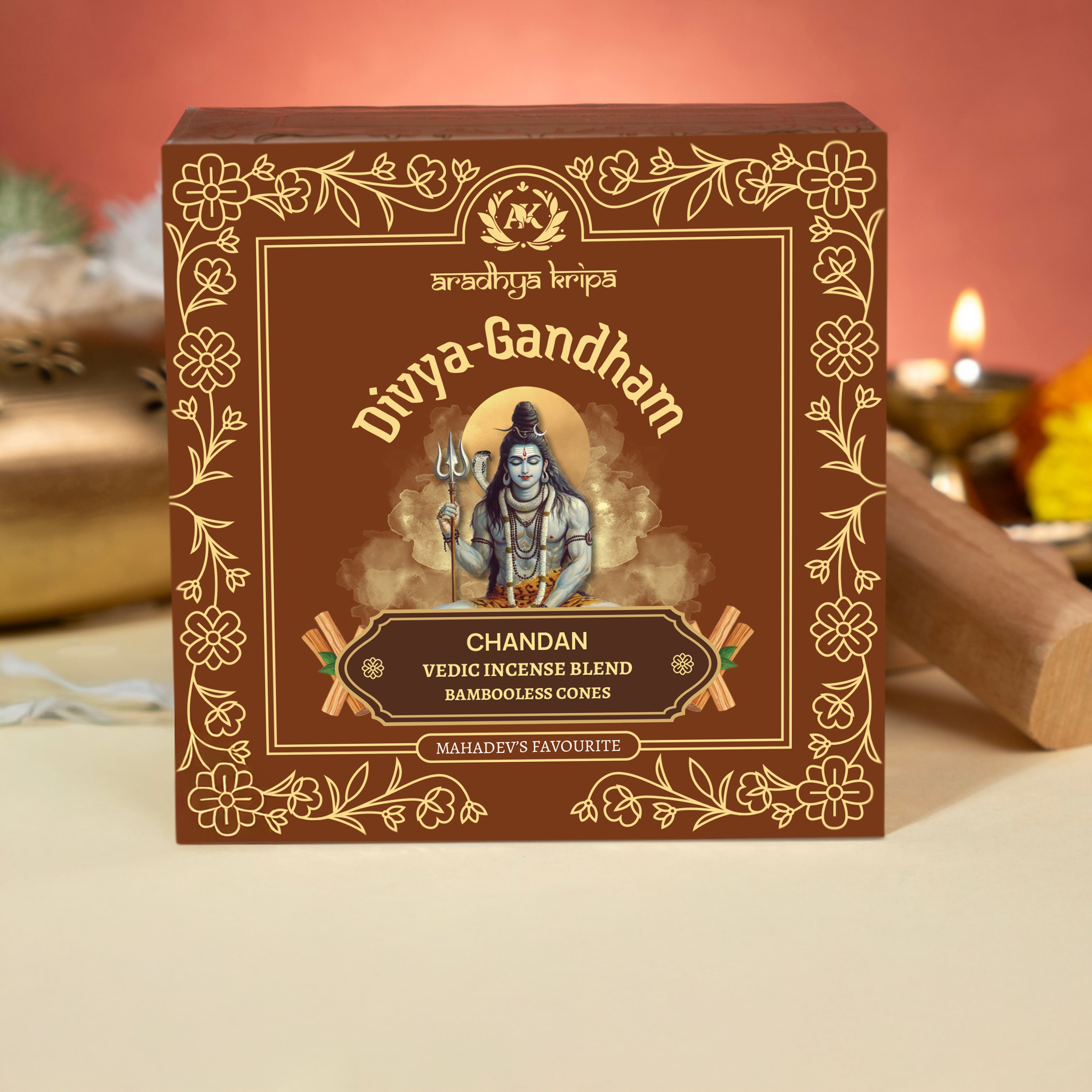 Vedic Incense (Dhoop) Cones - Chandan | Sandalwood