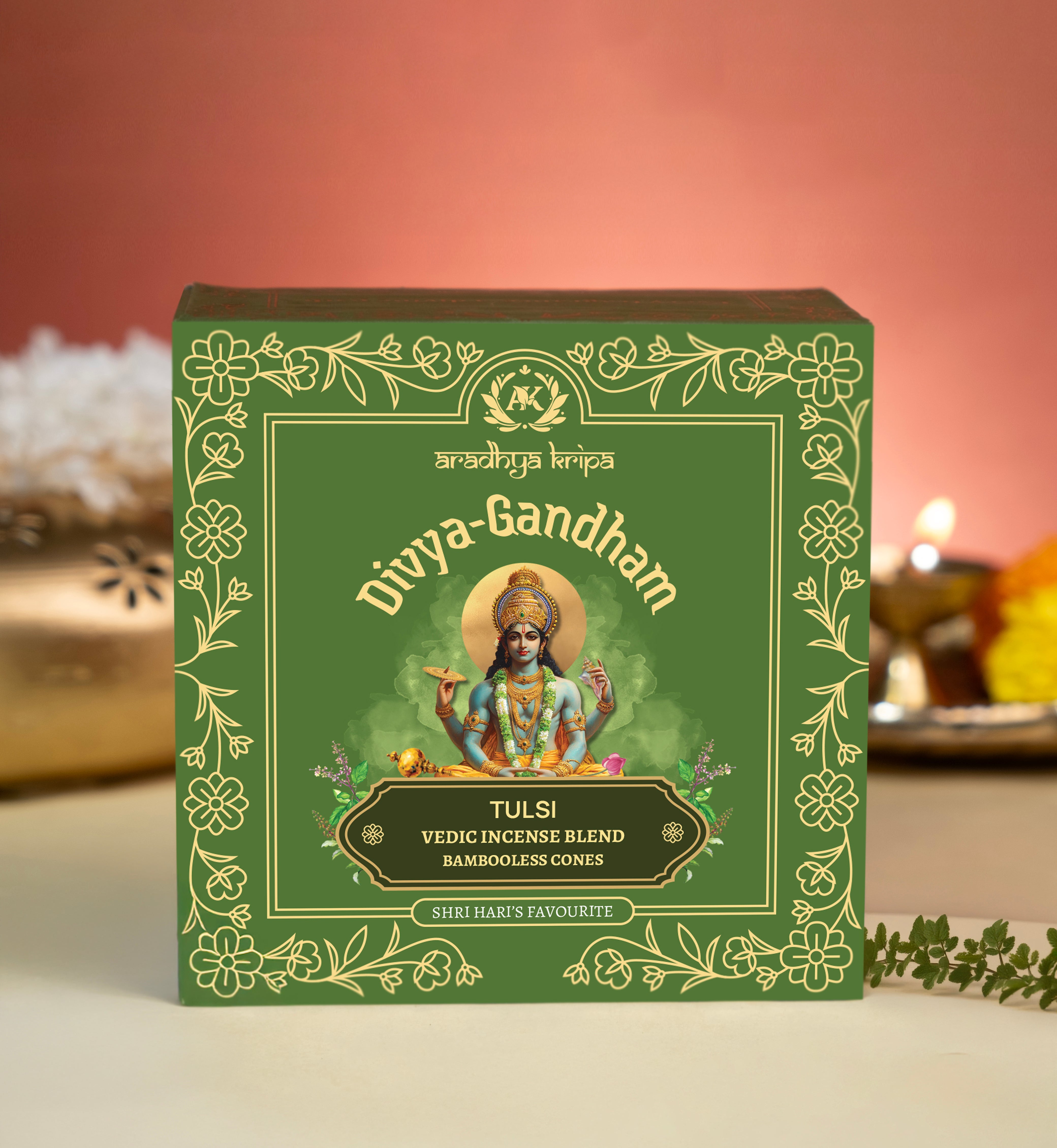 Vedic Incense (Dhoop) Cones -  Tulsi | Holy Basil