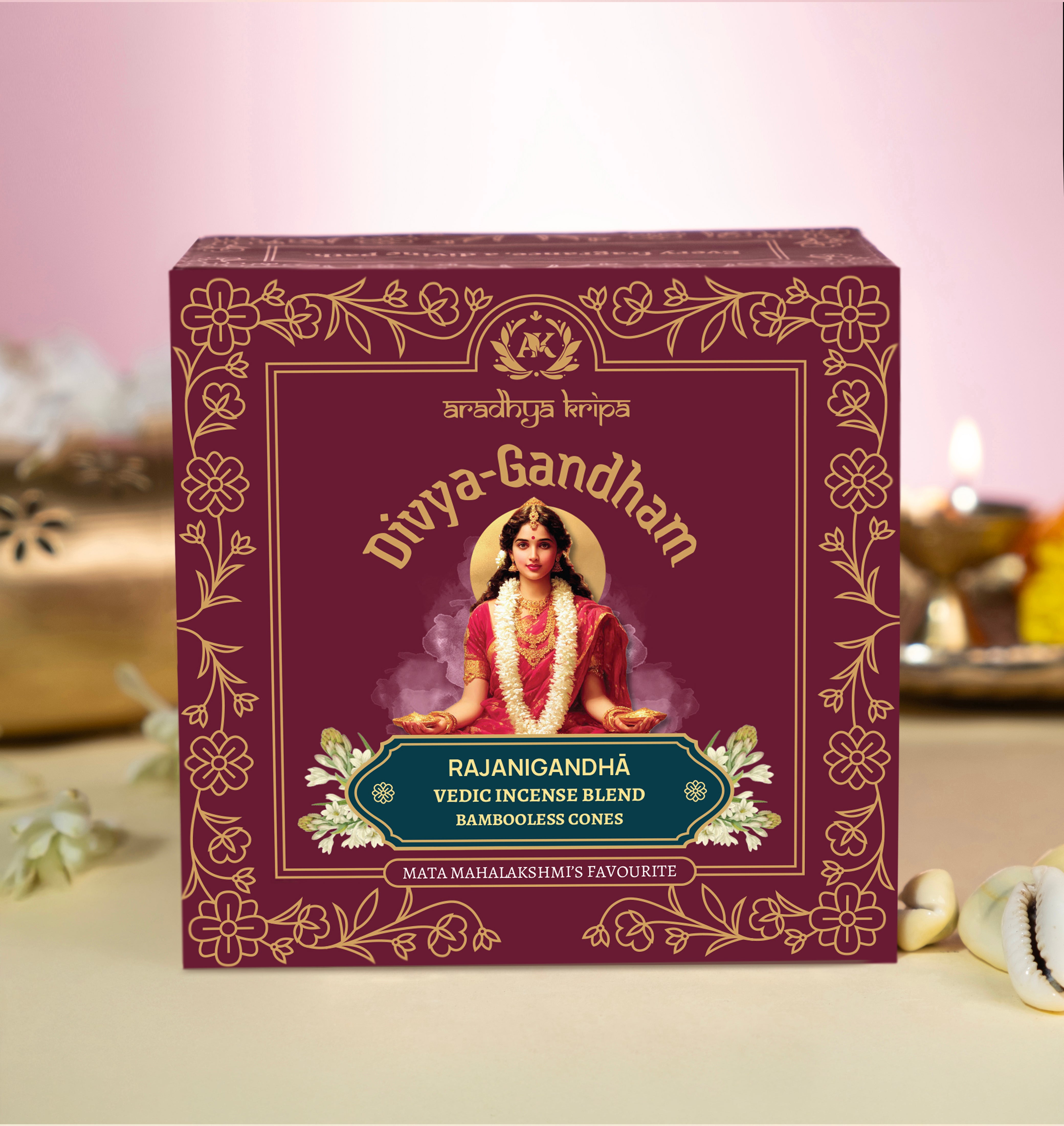 Vedic Incense (Dhoop) Cones -  Rajanigandha | Tuberose