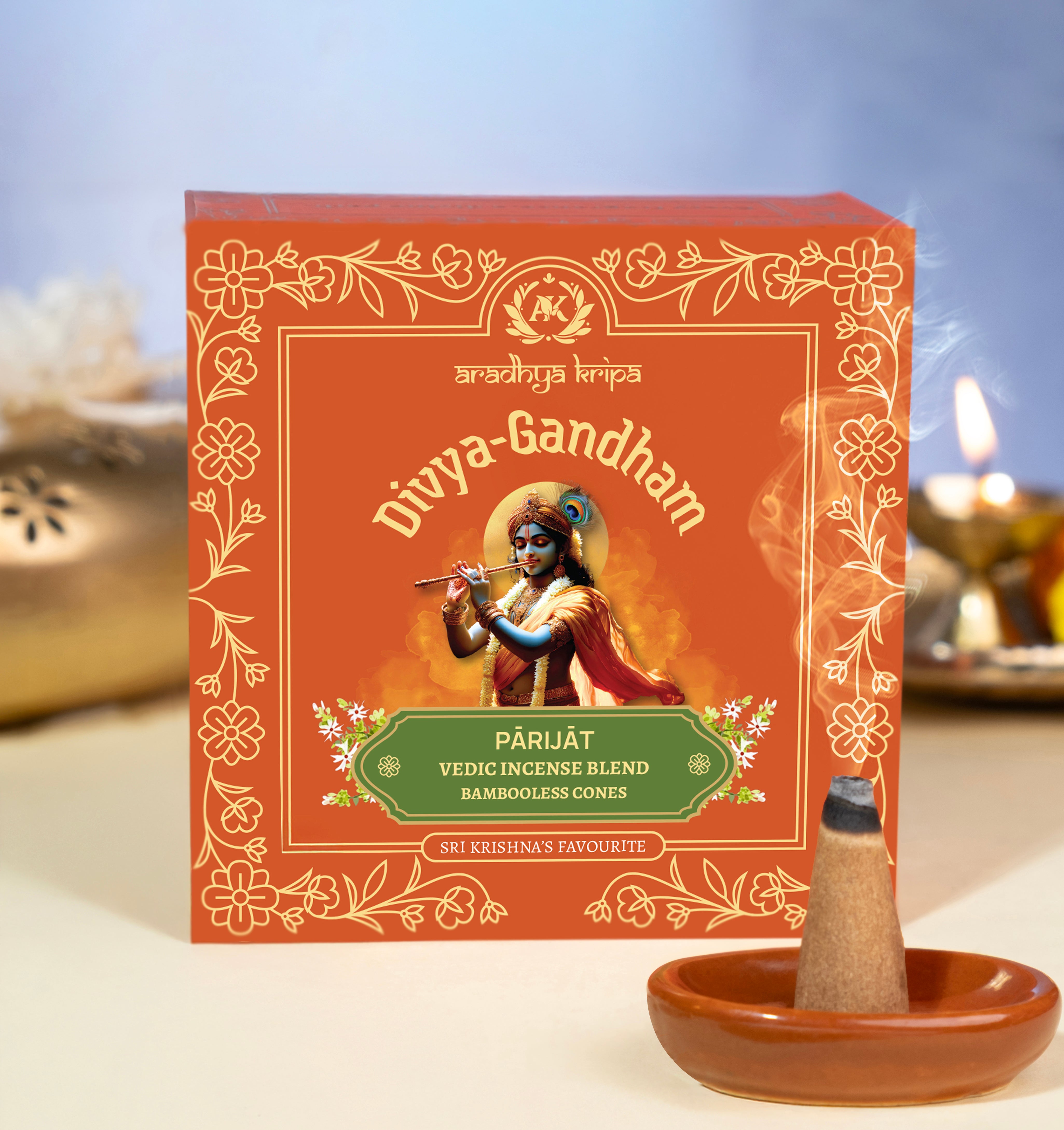 Vedic Incense (Dhoop) Cones -  Parijat | Harsingar