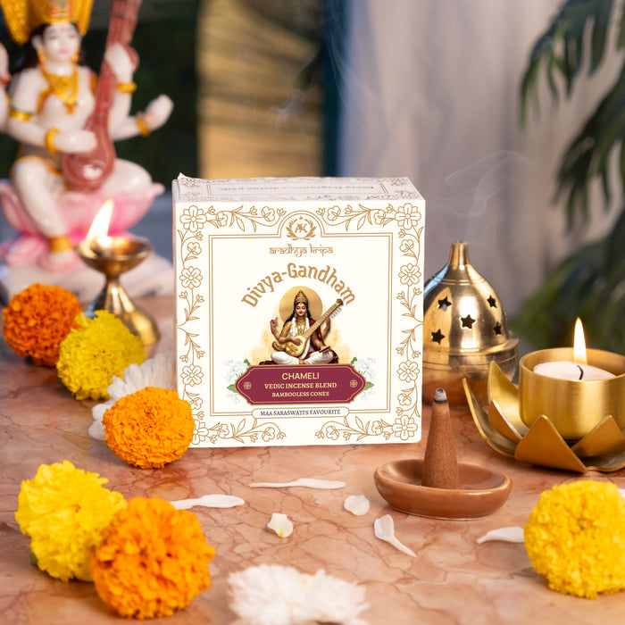 Vedic Incense (Dhoop) Cones -  Chameli