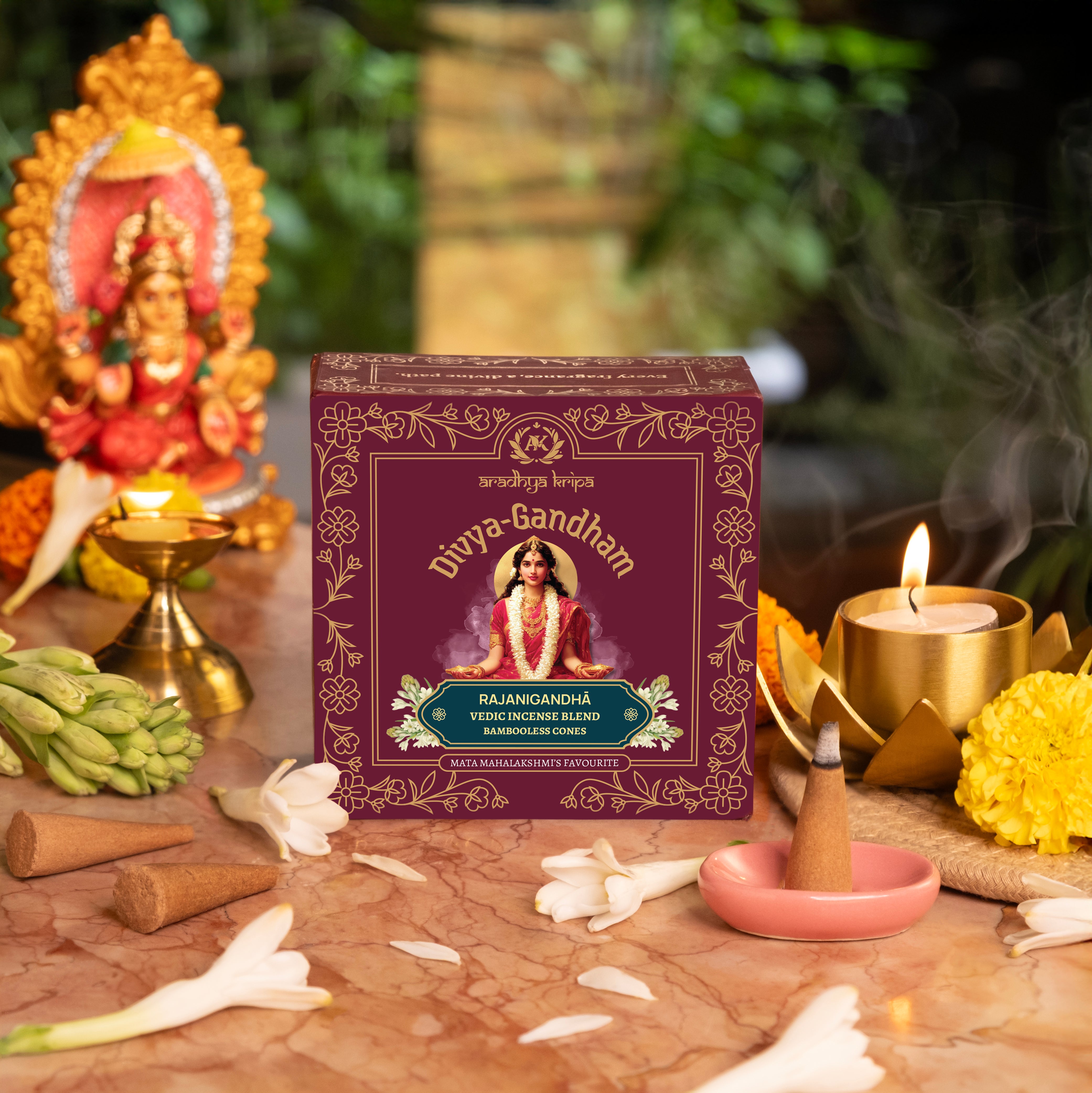 Vedic Incense (Dhoop) Cones -  Rajanigandha | Tuberose