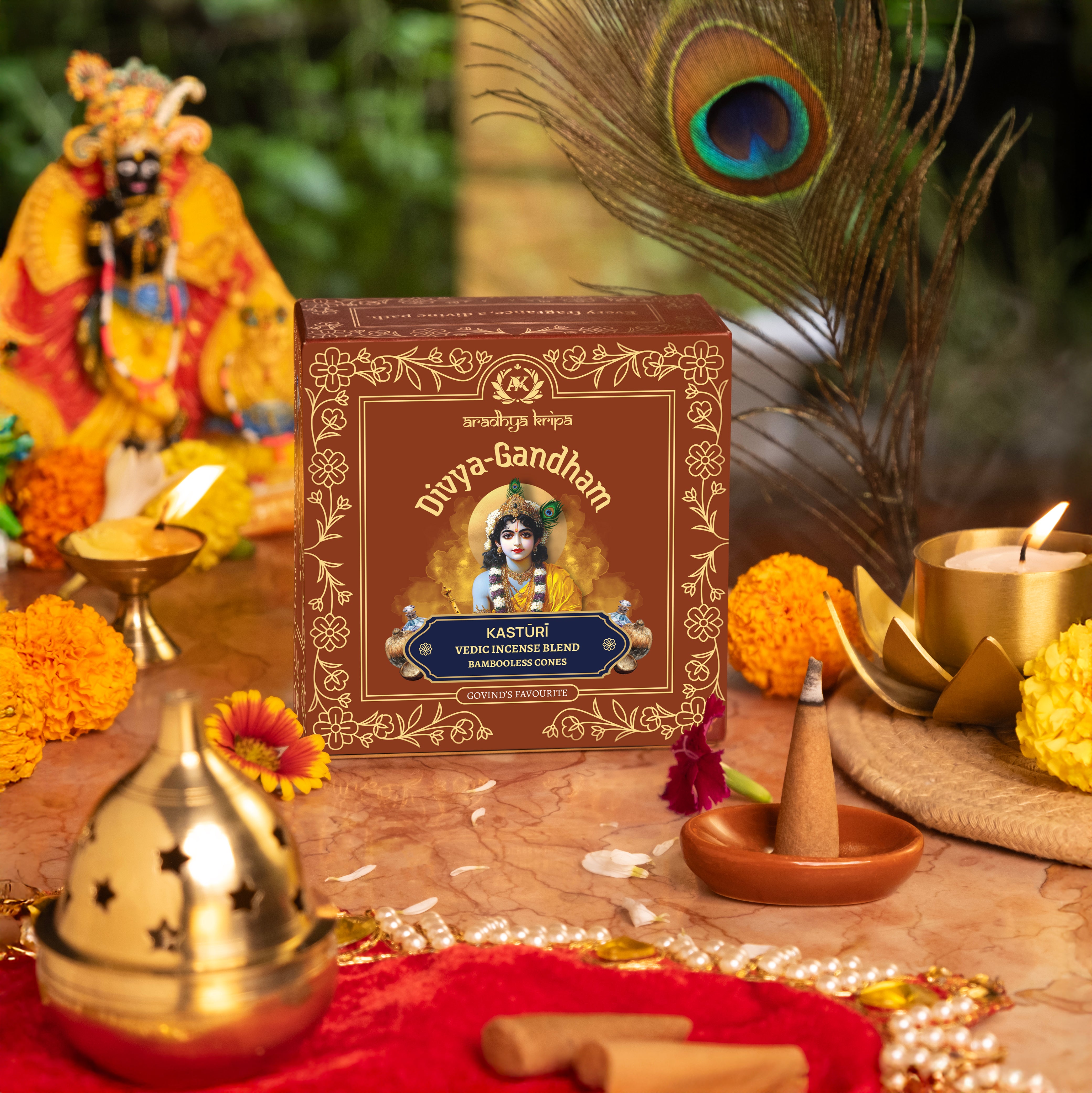 Vedic Incense (Dhoop) Cones -  Kasturi | Musk